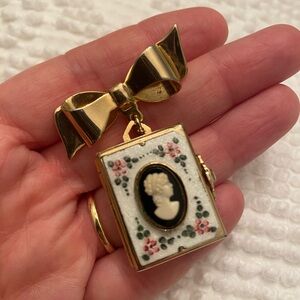 Vintage Coro Locket Brooch